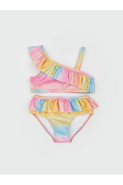 LC Waikiki Σετ μπικίνι για κορίτσια LCW Kids Pink Color Block