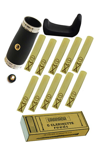 Granada Klarnet Kamışı 1 Numara 10 Lu Kutu Parmak Dayama Ve Baril Hediyeli