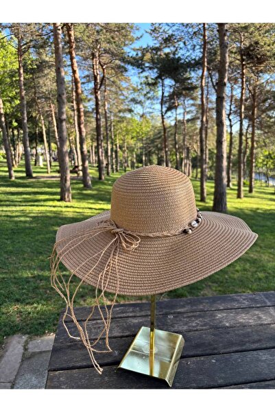 MODA قبعة نسائية من القش - قبعة نسائية من القش - صيفية وطبيعية على طراز البحر...