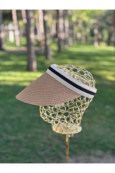 MODA Дамска сламена шапка с козирка Half Moon Straw Sports Hat - лятна, естес...