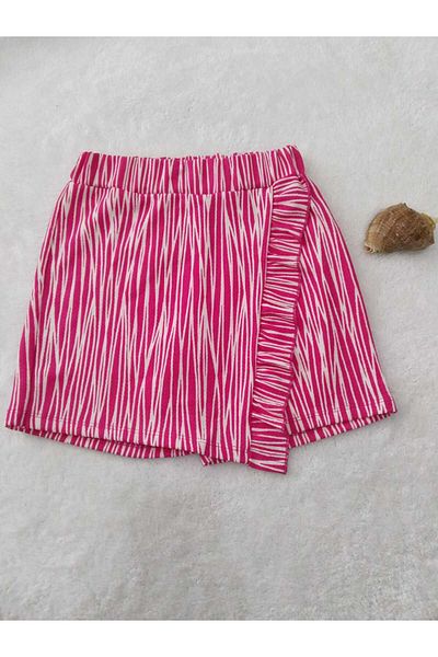 Store Pink Striped Girl's Shorts Skirt Beach