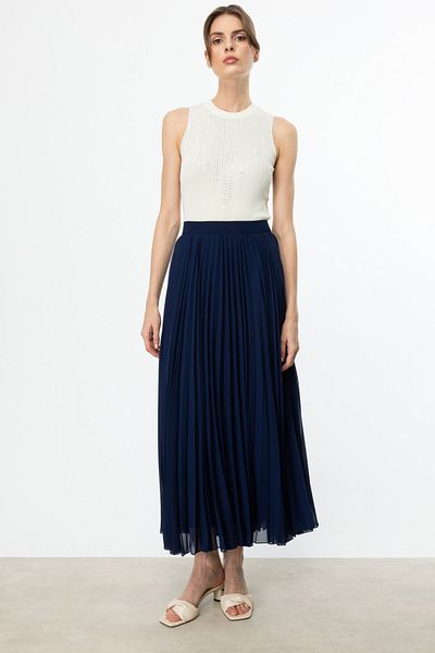 Ekol Pleated Maxi Length Tulle Skirt