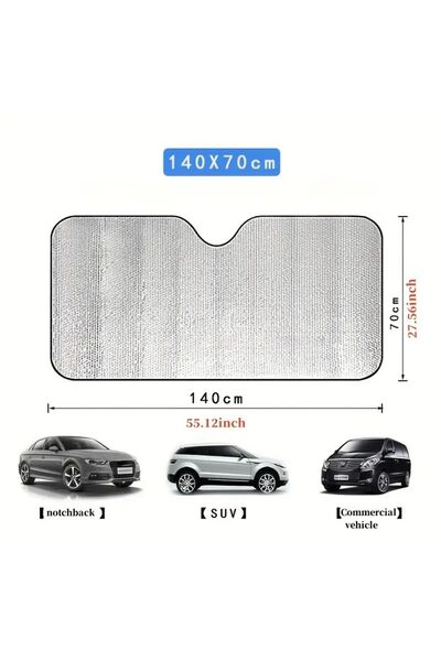 SEBURAM COLLECTION Parasolar metalizat pentru mașină, cu strat gros, 140*70