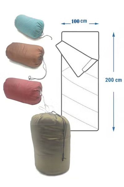 co arma Set of 4 Lightweight Foldable Outdoor Sleeping Bags 200x135x180