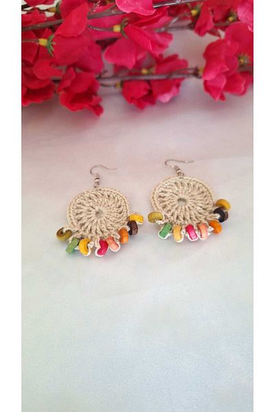 SOUL BY A&B Hand Knitted Earrings Colorful Bead Detailed Earrings