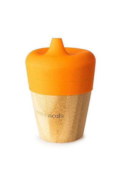 Rascals Small bamboo cup 190 ml, orange, eco rascals