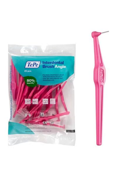 TePe Pink Angled Interdental Brushes 0.4 mm 25 Pieces