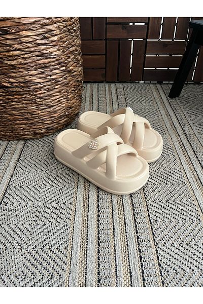 Behtah Kundura High Thick Soled Yeezy Slide Slippers Garden Beach Pool Sea Summer Daily Slippers