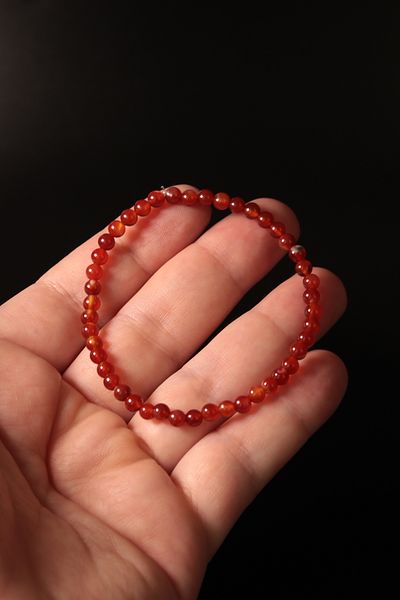 CessNova Certified 100% Genuine Red Agate 4 mm Bracelet