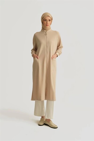 Armine TREND 2025 Yeni Sezon Kolları Ribanalı Boydan Fermuarlı Cepli Tunik Mo...