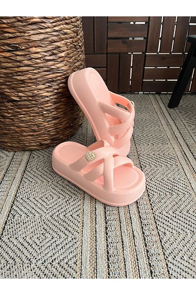 Behtah Kundura High Thick Soled Yeezy Slide Slippers Garden Beach Pool Sea Summer Daily Slippers