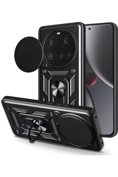 Fibaks حافظة لهاتف Xiaomi Mi 15 Ultra مع غطاء حماية لكاميرا الكاميرا المنزلقة والدبابات العسكرية