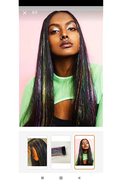 ELAS HOME قم بتسمية لون الشعر باستخدام Tinsel Studs