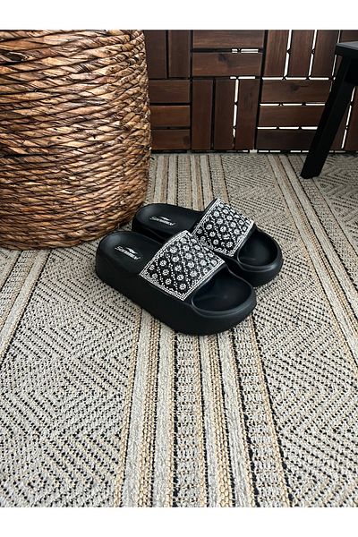 Behtah Kundura Papuci cu talpă înaltă și groasă Grădină Plajă Piscina Mare Vară Papuci de zi cu zi