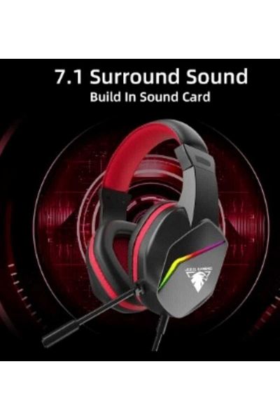 jedel G-Dell GH-269 USB Gaming Headset with Microphone and Static RGB Lighting