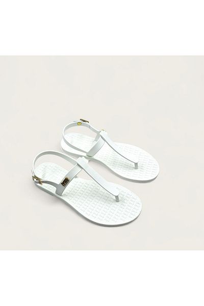 Tkees White Color Women's Flip Flops Beach Sandals