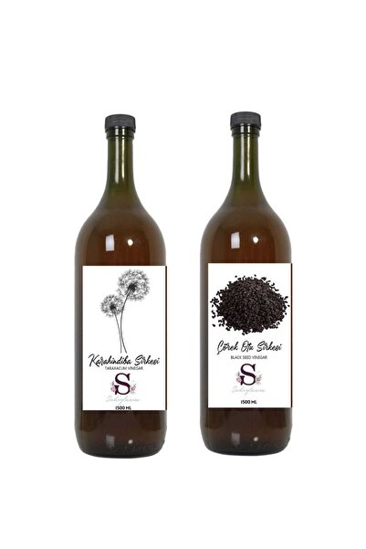 Süheylaana Doğal Karahindiba Sirkesi 1500 Ml - Doğal Çörek Otu Sirkesi 1500 Ml
