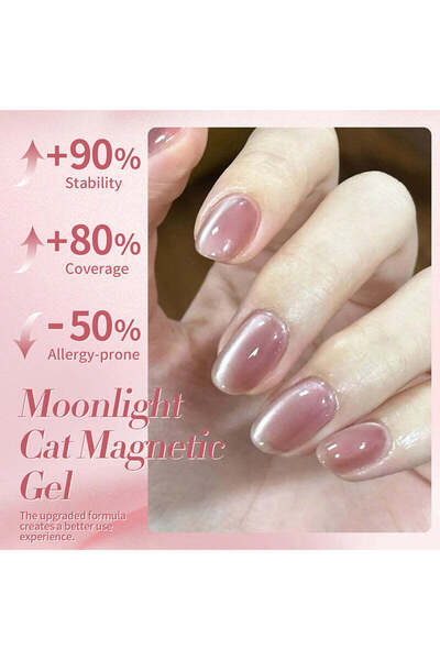 Born Pretty Dried Rose Moonlight Cat Magnetic Gel/Saten Gül Kurusu Kedi Gözü Kalıcı Oje-10ml