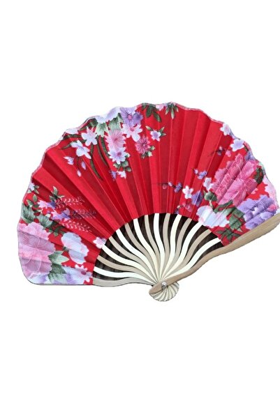BERG ATELIER - Yelpaze Kesesi ile Lüks, Şık Zarif Desenli Pembe Japon Yelpazesi