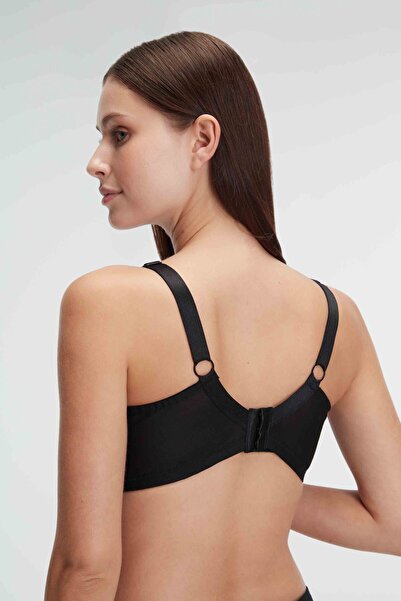 Anıl Kadın Tüllü Balenli Desteksiz Dolgusuz Yaka Detaylı Toparlayıcı Küçültücü Sütyen (3788)