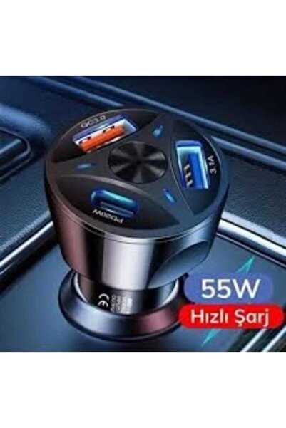Elit ELİT81 Type-c Usb Araç Çakmaklık 55w Pd Hızlı Şarj Soketi Araba Usb-c Şarz