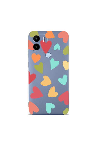 PrintiFy Xiaomi Redmi A1 Plus ile Uyumlu Tropikal Kalpler (0214b) Tasarımlı Petrol Lansman Kılıf