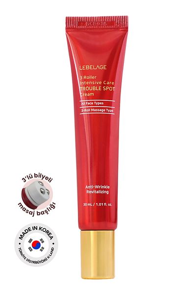 LEBELAGE Millia and Acne Regional Soothing 3-Piece Headed 3 Roller Trouble Spot Eye and Face Cream