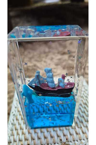 Land of Souvenir Mavi Su Akvaryum Şeklinde Batmayan Gemi