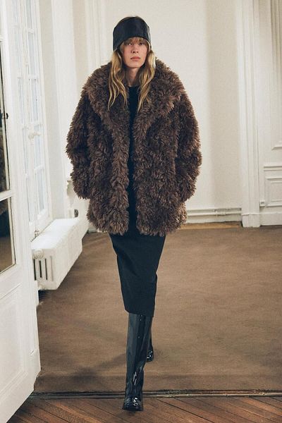 Butik Allbucks Zr Zw Collection Faux Fur Short Coat Abzra1121