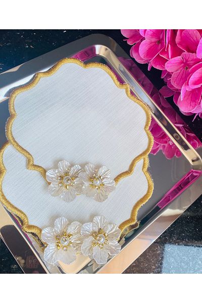 ELÇİÇEK HOME Presentation Napkin, Cocktail Napkin, Coffee Side Presentation Napkin 2 Pieces