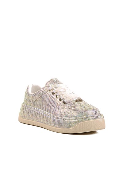 Guja Beyaz Taşlı Kadın Sneaker 25Y451-10 Z