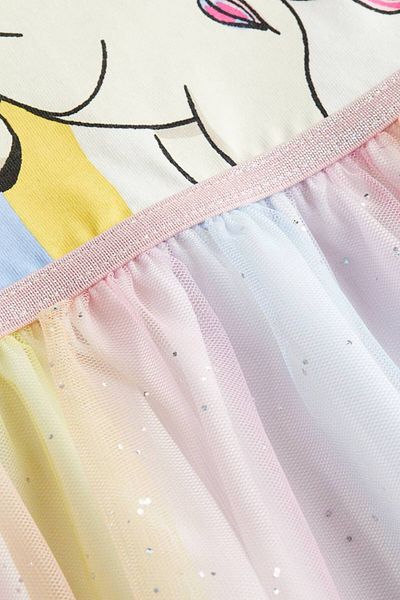 Teeny Weeny Kids Κοριτσίστικο κοντομάνικο εμπριμέ τούλι φόρεμα για πάρτι γενεθλίων