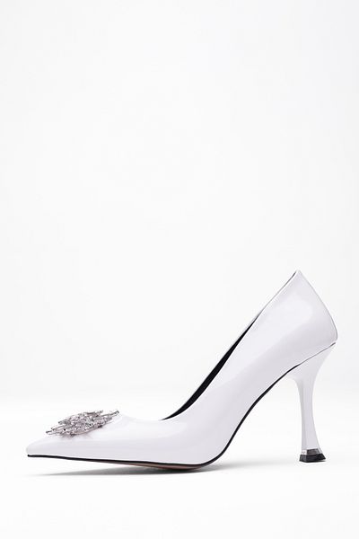 Tasarım Special Design Shiny Black Patent Leather Elegant Thin Heeled Pointed Toe Evening Dress Stiletto Shoes