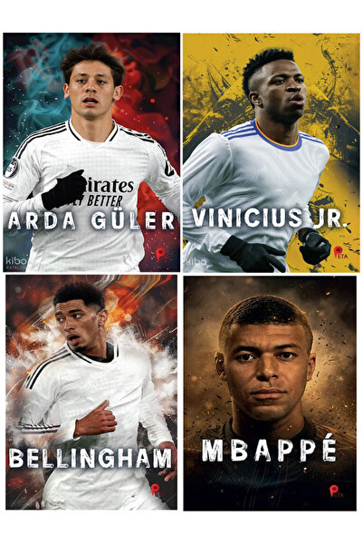 dokuzyayinlari ARDA GÜLER + VİNİCİUS JR + BELLİNGHAM + MBAPPE / Büyük Poster ...