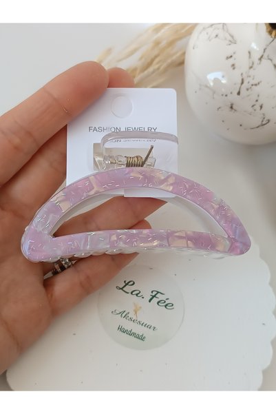 La fee aksesuar Kemik Lila Women's Hair Clip Soft Colorful Hairpin
