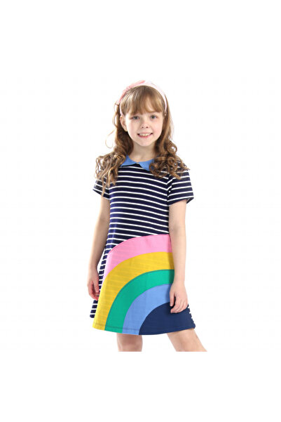 Superbaby Navy blue dress - Rainbow