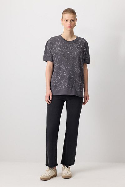 Touché Privé Stone Detail Basic T-Shirt