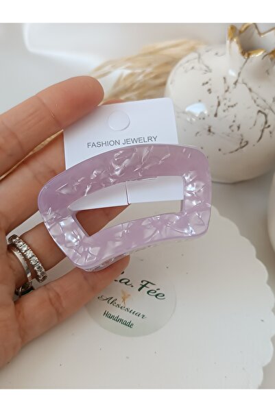 La fee aksesuar مشبك شعر نسائي أرجواني بألوان صيفية ناعمة ملونة بإبزيم أرجوان...