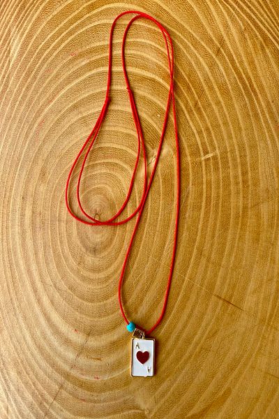 Shepidi Red Rope Mug as Slide Lock Knitted Necklace