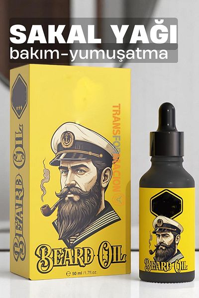 Transformacion Beard Care Oil - Moisturizing Beard Oil Beard Softener 50 ML
