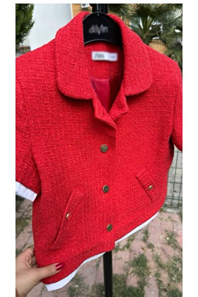 NÜANS MODA KIRMIZI CEKET