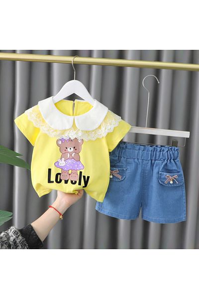 Superbaby Costume with yellow blouse and jeans pants - Bear