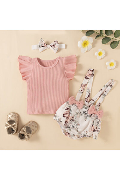 Superbaby Ροζ μπλουζάκι κοστούμι - Floricele