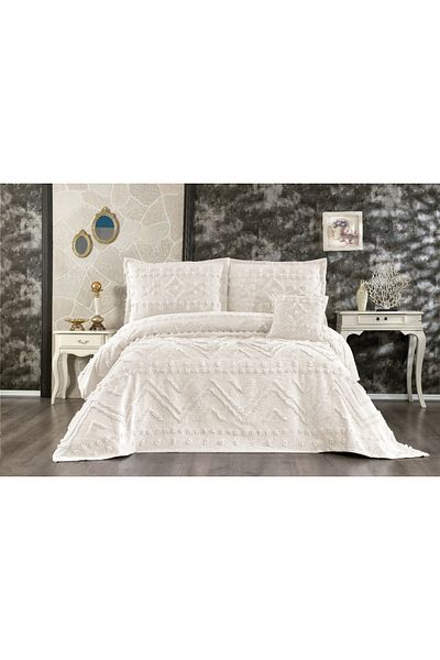 Sivalde Armonia Cream Double Chenille Pique Set
