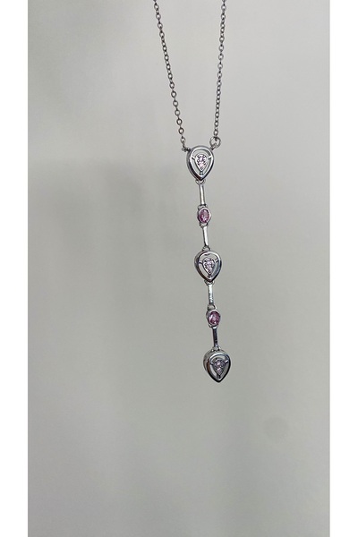 TAKIMOON Y نموذج قلادة الحجر الوردي