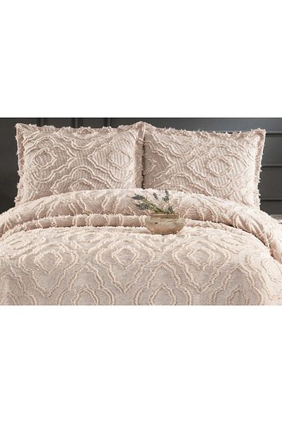 Sivalde Hercai Cappuccino Double Chenille Pique Set