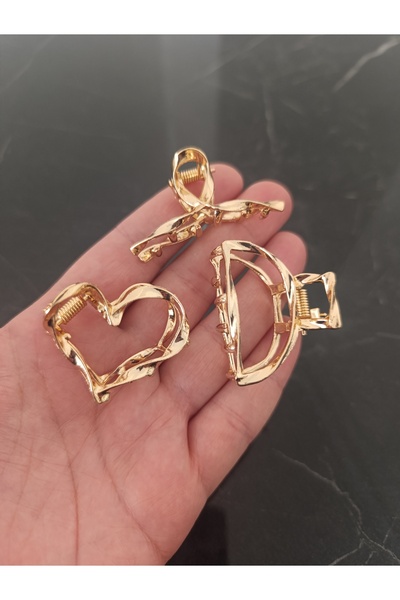 MutluBiDünya Vintage 3 Adet Minimal Metal Mandal Toka