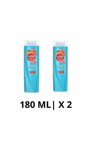 Sunsilk شامبو للشعر الكثيف والطويل مع البايوتين وزيت الخروع وعطر يفوح 24 ساعة| Thick&long with Biotin&Castor