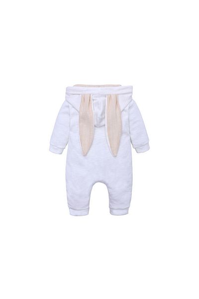 Superbaby White baby jumpsuit - Bunny