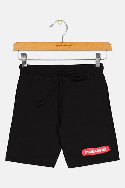DSquared2 Kids Boy Brand Logo Basic Shorts, Black